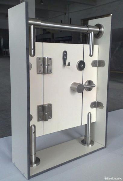 Ножка опора нержавеющая для сантехнических перегородок и туалетных кабин — фото 3